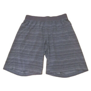 Lululemon Athletica Black Striped Linerless Shorts Men's Size Large